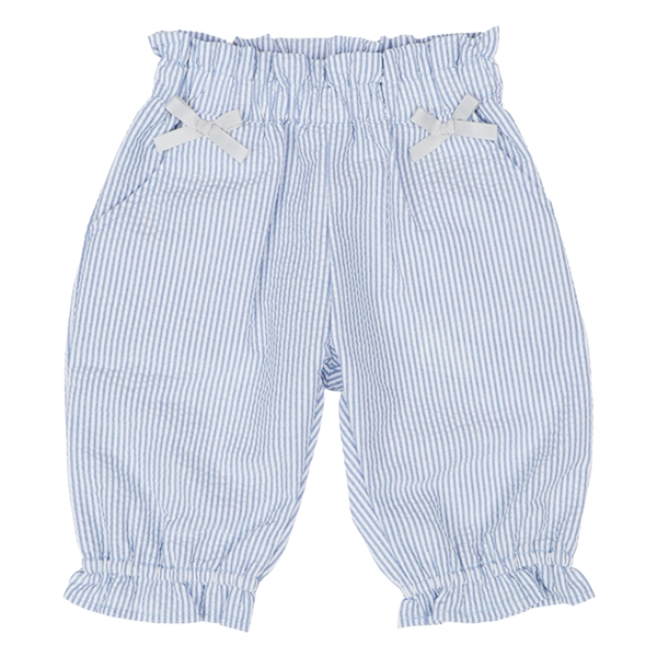 [ベビー]7分丈パンツ　サッカー サックス サックス 80cm