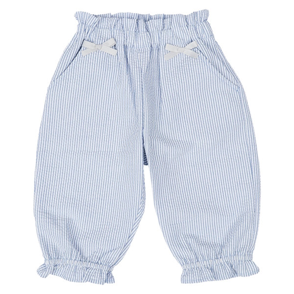 [キッズ]7分丈パンツ　サッカー サックス サックス 100cm