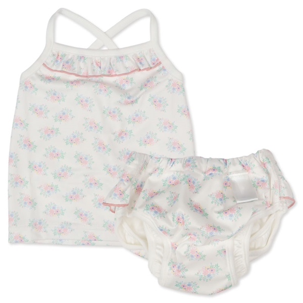 [キッズ]ベビースイムキャミ付きパンツ 花束 100cm
