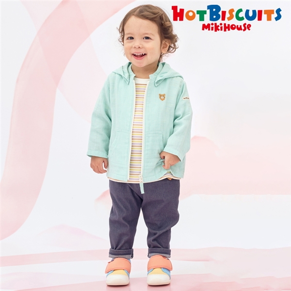 [キッズ] パーカー アイスグリーン[ミキハウス　ホットビスケッツ] アイスグリーン 100cm