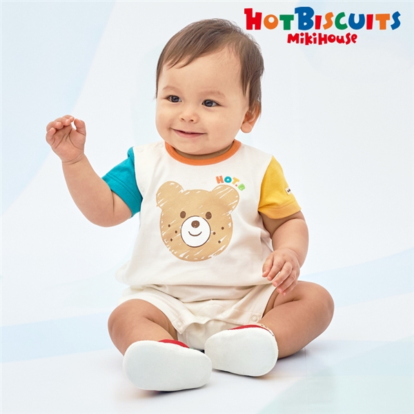 [ベビー] ショートオール マルチカラー[ミキハウス　ホットビスケッツ] マルチカラー 70cm