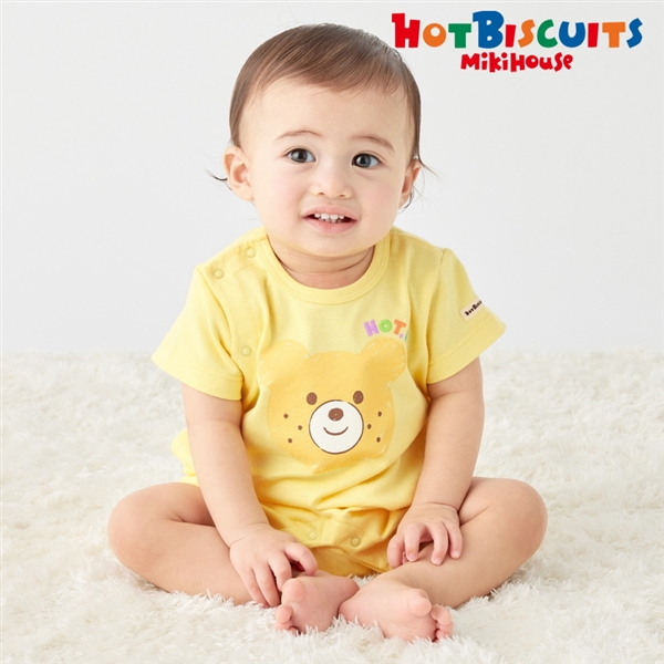 [ベビー] ショートオール イエロー[ミキハウス　ホットビスケッツ] イエロー 70cm