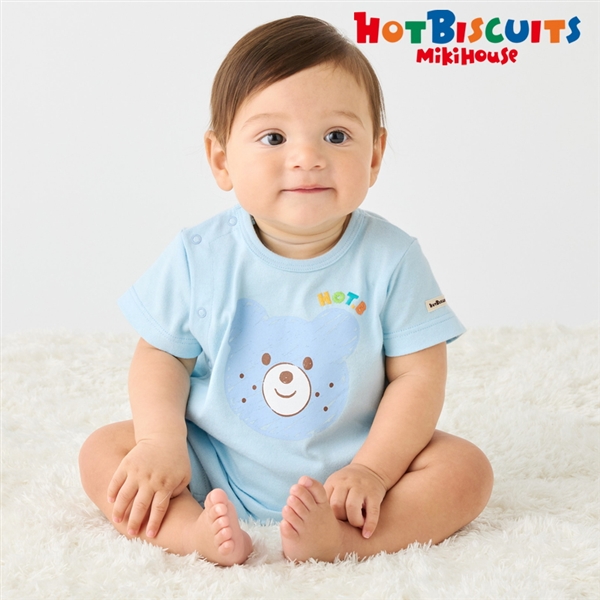 [ベビー] ショートオール ブルー[ミキハウス　ホットビスケッツ] ブルー 70cm