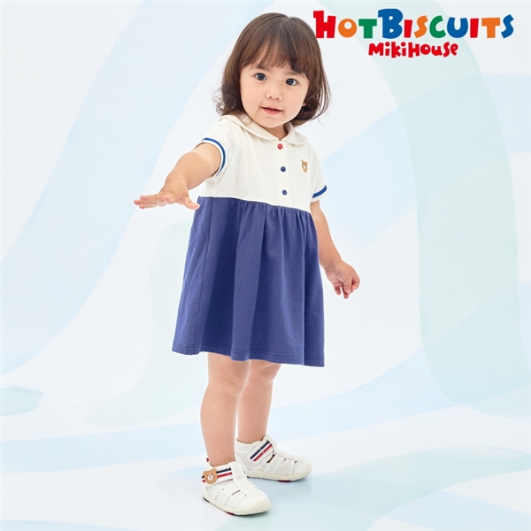 [ベビー] ワンピース ホワイト[ミキハウス　ホットビスケッツ] ホワイト 80cm