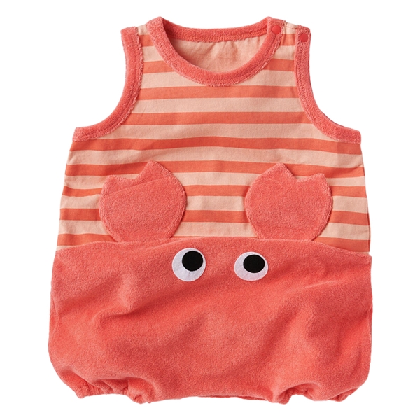 なりきりロンパース　カニ ピンク 60cm