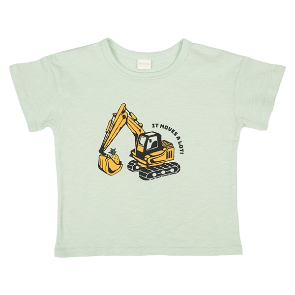 [キッズ]半袖Tシャツ　パネル　キミドリ キミドリ 100cm