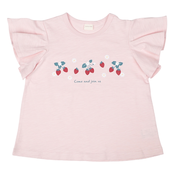 [キッズ]半袖Tシャツ　パネル　ピンク ピンク 100cm