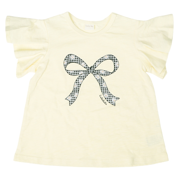 [キッズ]半袖Tシャツ　パネル　クリーム クリーム 100cm