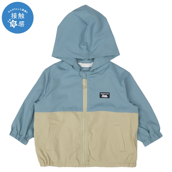 [ベビー]パーカー　接触冷感 ブルー ブルー 80cm