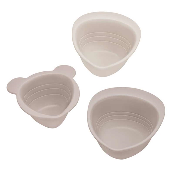 3つの かさなる さんかく こばちセット ベージュ ベージュ