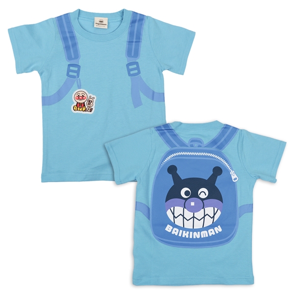 [ベビー]３柄リュック風Ｔシャツ　アンパンマン　ブルー ブルー 80cm