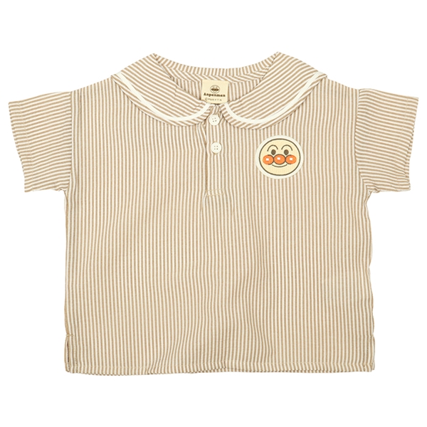 [ベビー]セーラー衿半袖Ｔシャツ　アンパンマン　ベージュ ベージュ 80cm