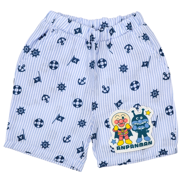 [ベビー]総柄ハーフパンツ　アンパンマン　サックス サックス 80cm