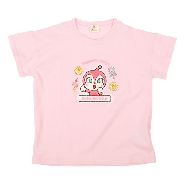 [キッズ]サガラ刺繍Ｔシャツ　アンパンマン　ピンク ピンク 120cm