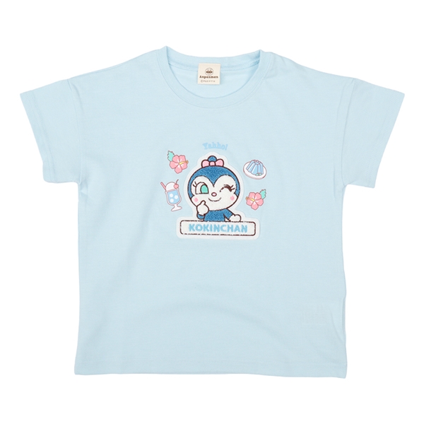 [キッズ]サガラ刺繍Ｔシャツ　アンパンマン　サックス サックス 120cm