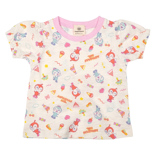 [ベビー]レトロ総柄Ｔシャツ　アンパンマン　アイボリー アイボリー 80cm