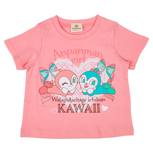 [ベビー]半袖Ｔシャツ　アンパンマン　ピンク ピンク 80cm