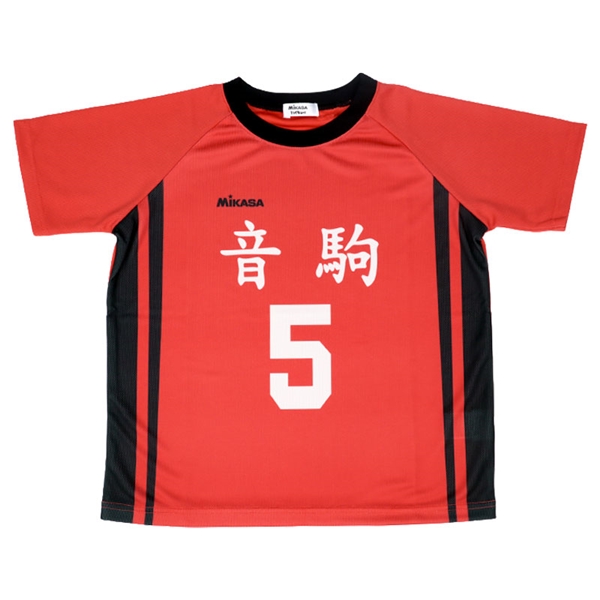 [130~150cm]ユニホーム風Ｔシャツ　ＭＩＫＡＳＡ×ハイキュー　レッド レッド 130cm