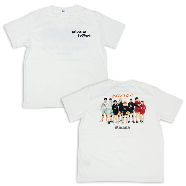 [130~150cm]立ち絵柄Ｔシャツ　ＭＩＫＡＳＡ×ハイキュー　オフホワイト オフホワイト 130cm