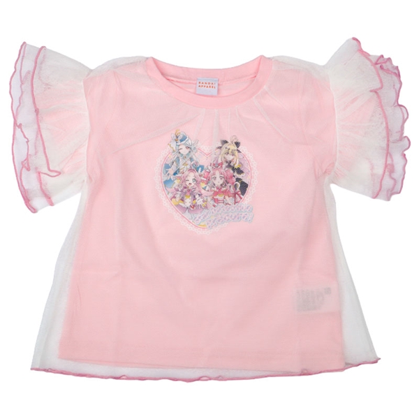 [キッズ]チュールＴシャツ　プリキュア ピンク ピンク 100cm
