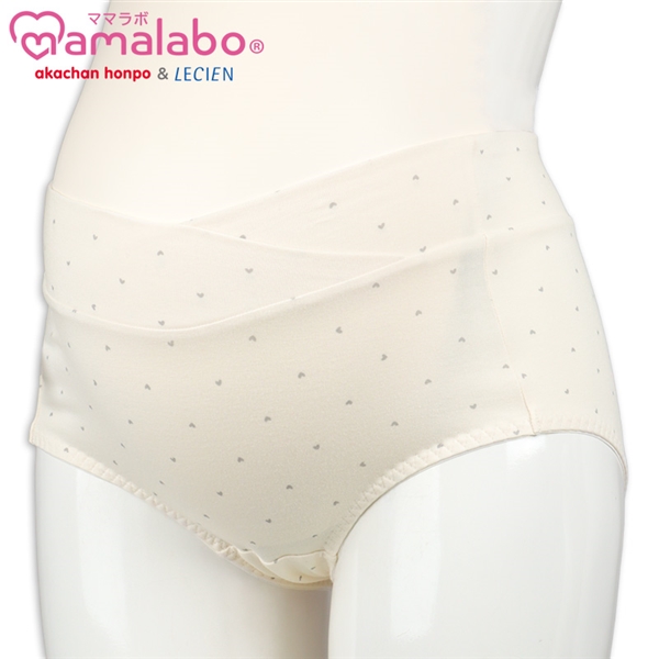 ショーツ産後も使える仕様　ラクラク　ハート柄　グレー グレー M~L