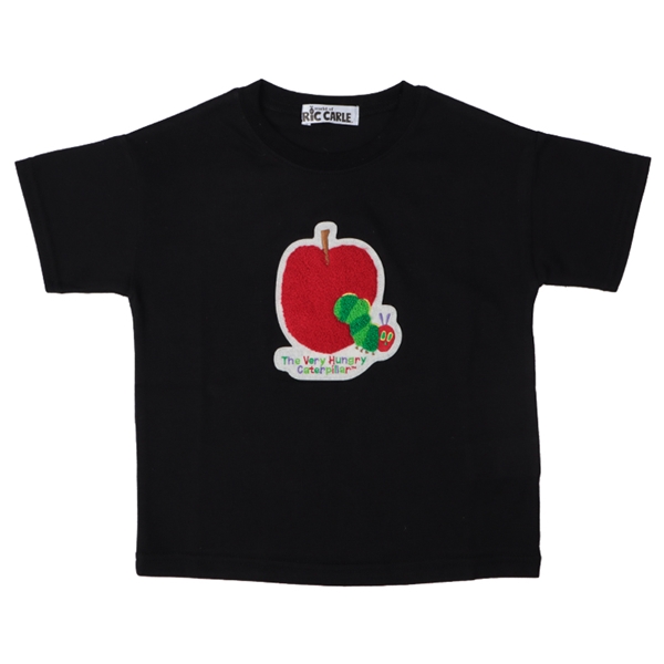 [ベビー]サガラ刺繍Ｔシャツ　はらぺこあおむし　ブラック ブラック 80cm