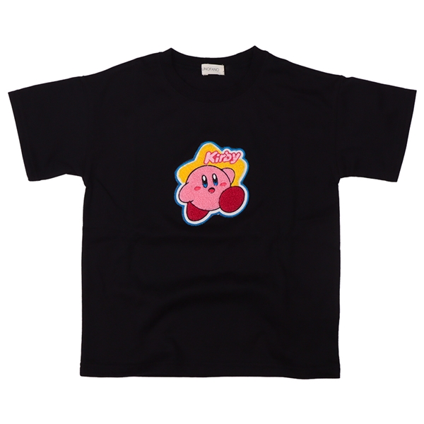 [キッズ]サガラ刺繍Ｔシャツ　カービィ　ブラック ブラック 100cm