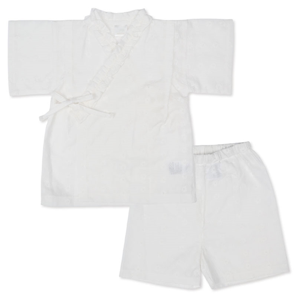 [ベビー]甚平スーツ レース オフホワイト オフホワイト 80cm