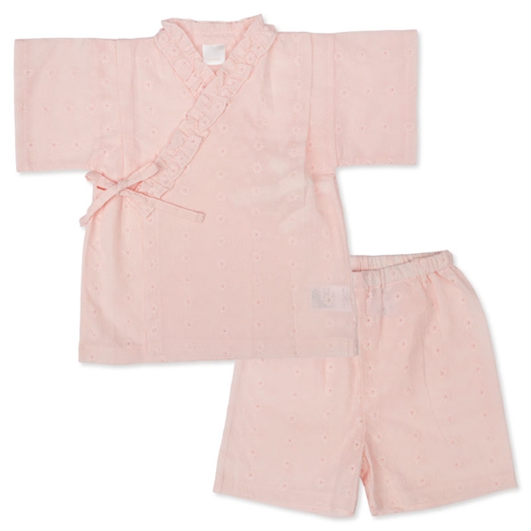 [ベビー]甚平スーツ レース ピンク ピンク 80cm