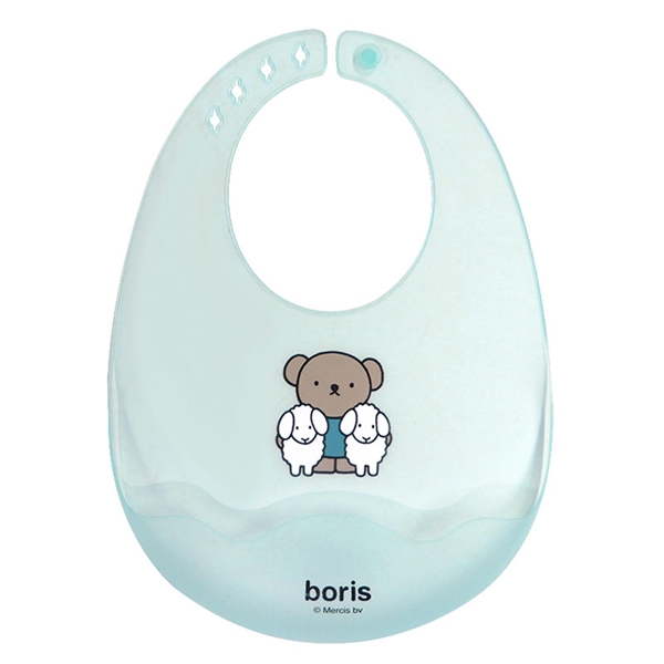 小さくたためる 軽量シリコン エプロン ボリス ひつじ サックス