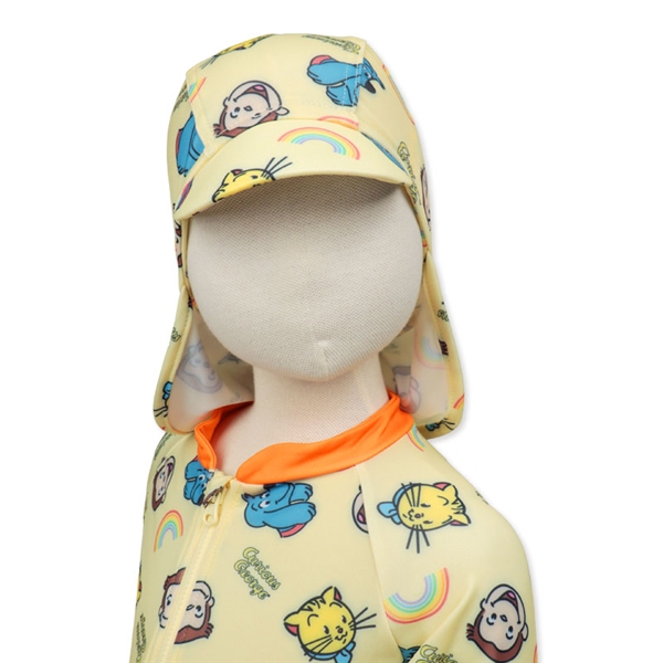 [42～52cm]スイムキャップ おさるのジョージ ベージュ 42～52cm