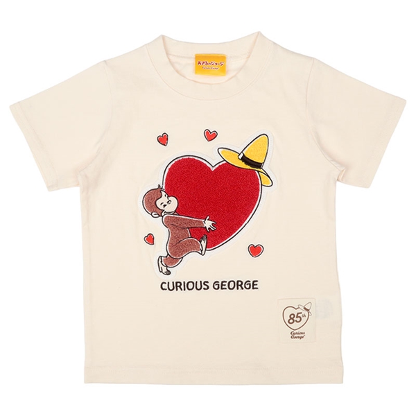 [キッズ]半袖Ｔシャツ　サガラ　おさるのジョージ アイボリー 100cm