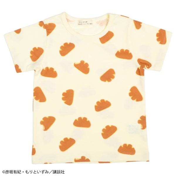 [キッズ]半袖Ｔシャツ　パンどうぞ　総柄 アイボリー 100cm