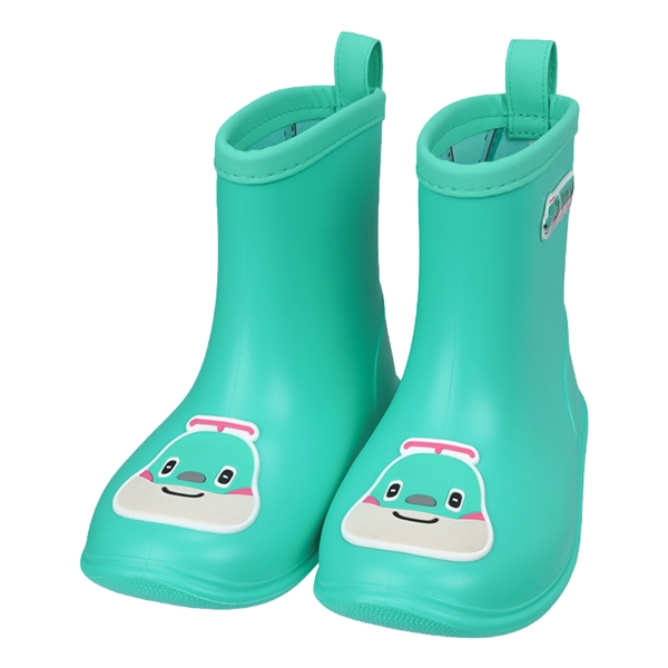 [14.0~17.0cm]とれたんず「E5 はやぶさくん」立体レインシューズ　グリーン グリーン 14.0cm