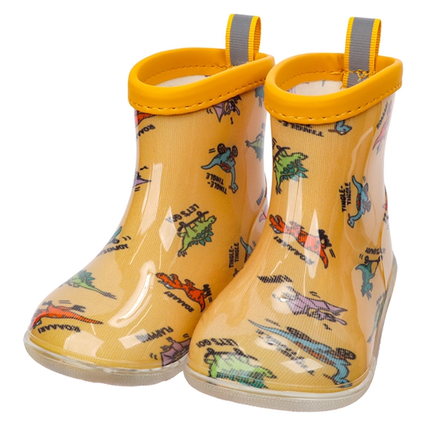 [14.0~18.0cm]総柄レインシューズ　イエロー イエロー 14.0cm