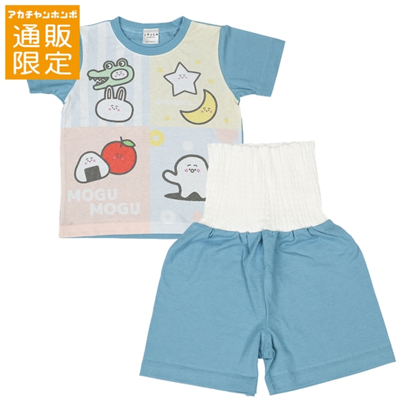 【通販限定】[ベビー]半袖パジャマ　シナぷしゅ　ブルー ブルー 80cm