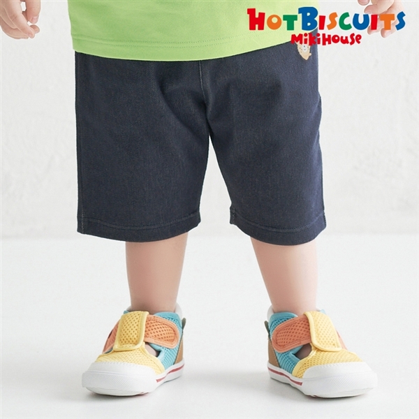 [ベビー] ハーフパンツ インディゴブルー[ミキハウス　ホットビスケッツ] インディゴブルー 80cm