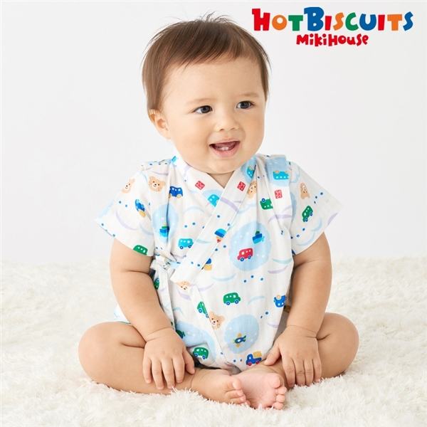 [ベビー] 甚平オール ブルー[ミキハウス　ホットビスケッツ] ブルー 60~70cm
