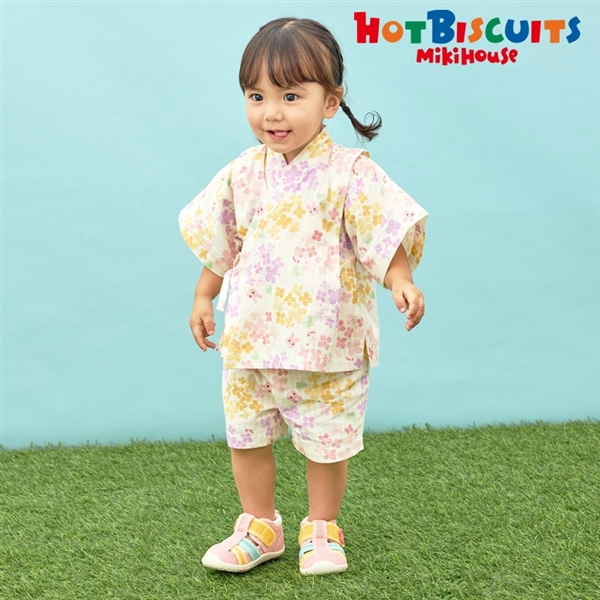 [ベビー] 甚平スーツ イエロー[ミキハウス　ホットビスケッツ] イエロー 80cm