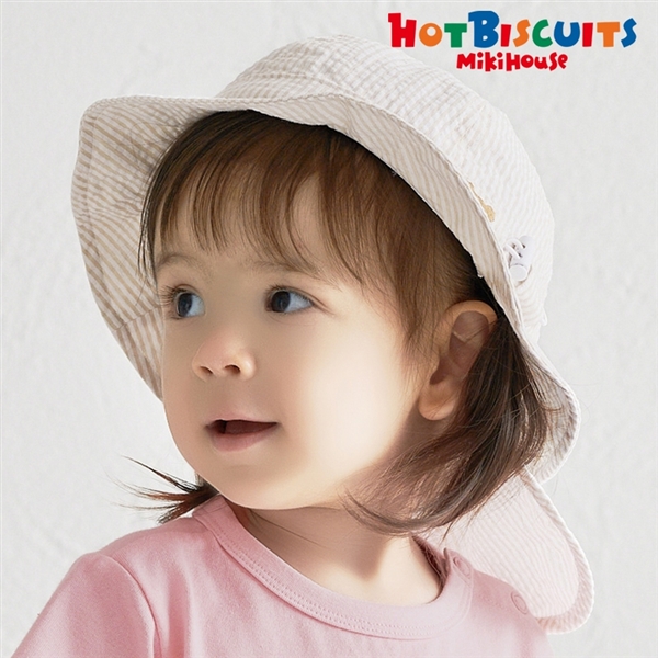 [48~50cm] 帽子 ベージュ[ミキハウス　ホットビスケッツ] ベージュ 48~50cm