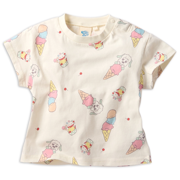 [ベビー]総柄Tシャツ　いないいないばあっ！ ホワイト 80cm