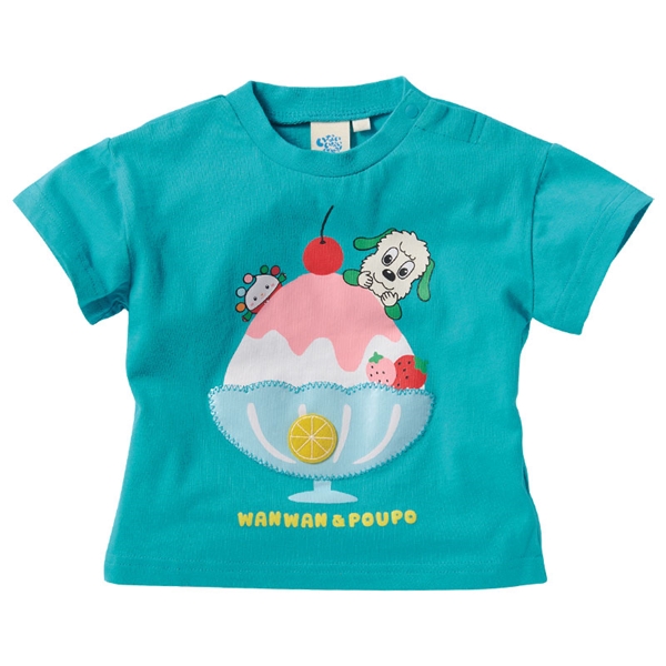 [ベビー]PVCアップリケTシャツ　いないいないばあっ！ ブルー 90cm