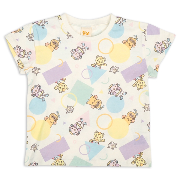 [キッズ]総柄Tシャツ　ファンターネ！ ホワイト 100cm