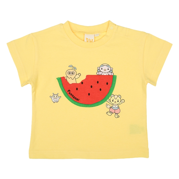 [ベビー]すいかポケットTシャツ　ファンターネ！ イエロー 80cm