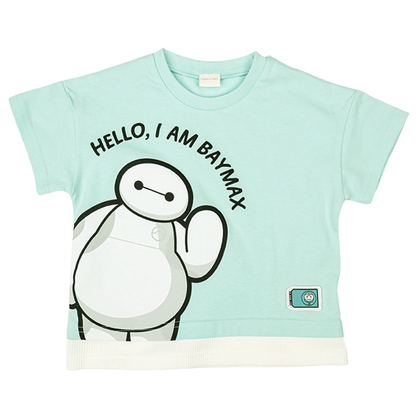 [キッズ]半袖Tシャツ　レイヤード風　ベイマックス　ペパーミント ペパーミント 100cm