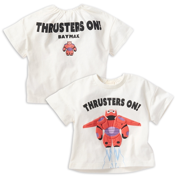 [ベビー]半袖Tシャツ　バックプリント　ベイマックス　ホワイト ホワイト 80cm