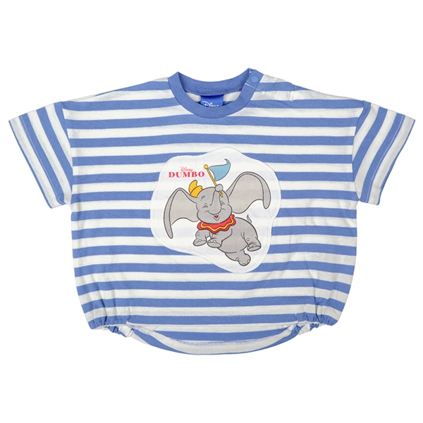 [ベビー]半袖Tシャツ　アップリケ　ダンボ　サックス サックス 80cm