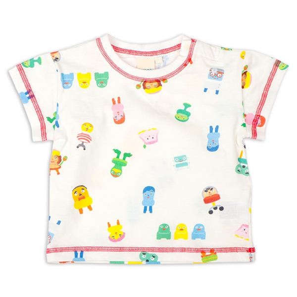 [ベビー]総柄Tシャツ　みいつけた！ ホワイト 80cm
