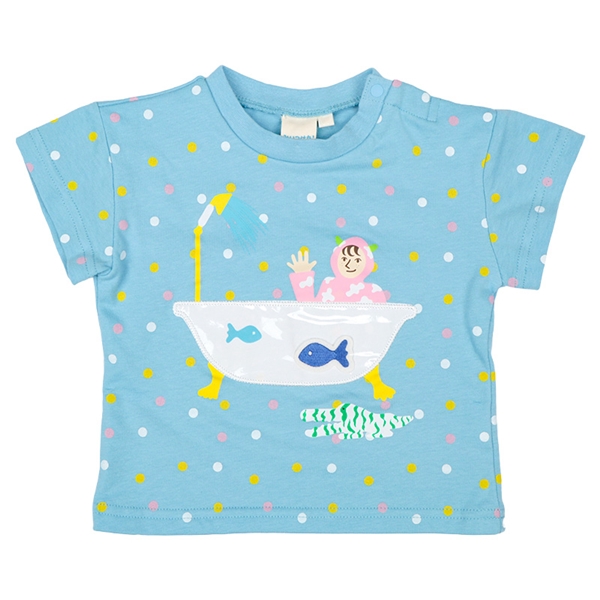 [ベビー]PVCアップリケTシャツ　みいつけた！ サックス 80cm