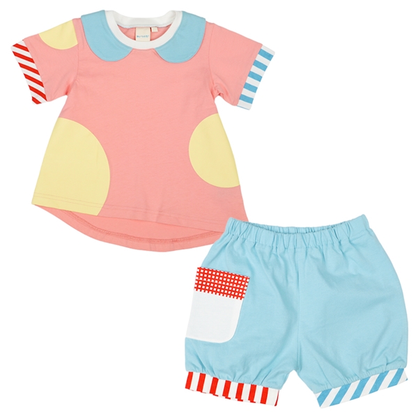 [キッズ]セットアップ　みいつけた！　スイちゃん ピンク 100cm